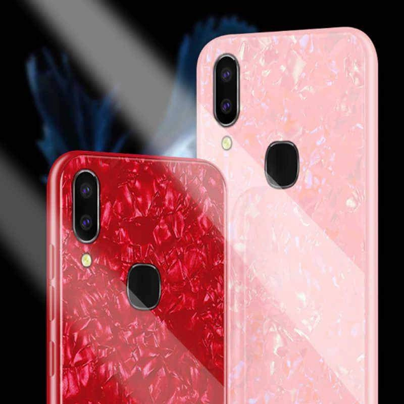 Huawei P20 Lite Kılıf Zore Marbel Cam Silikon