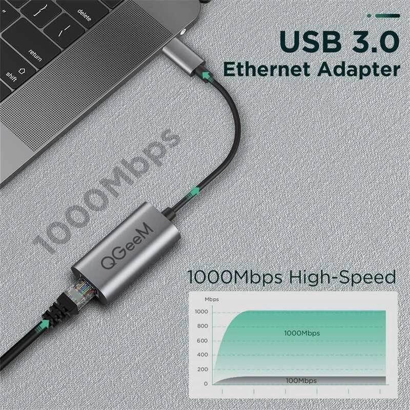 More TR Qgeem QG-UA05 Usb To RJ45 Dönüştürücü