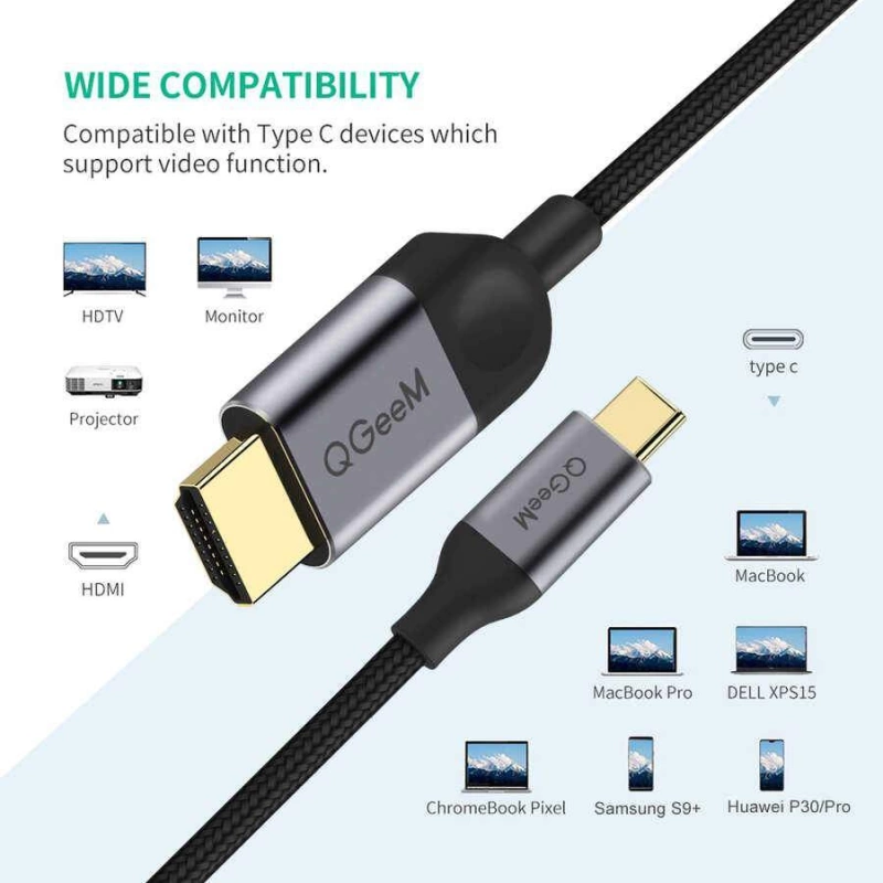 More TR Qgeem QG-UA10 Type-C To HDMI Kablo