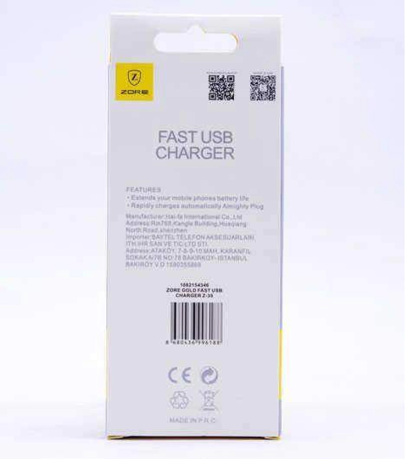 Zore Gold Fast Usb Charger Z-35