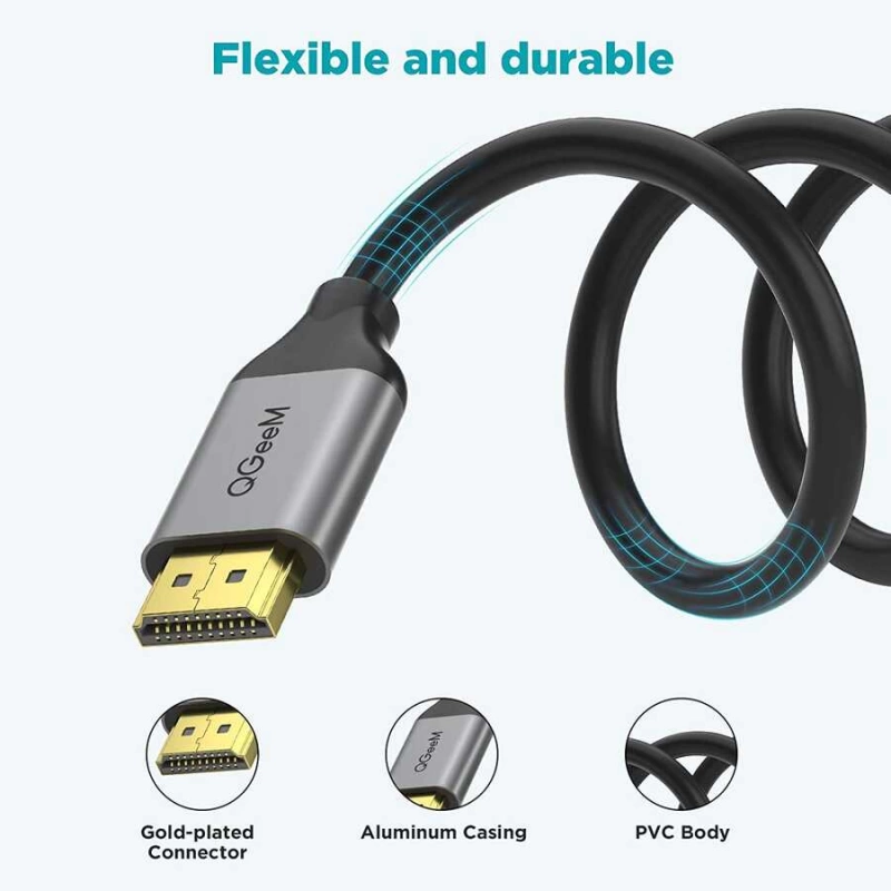 More TR Qgeem QG-AV17 Görüntü ve Ses Aktarıcı HDMI Kablo 2.1 Versiyon 8K HD Kalite 48Gbps 4.57 metre