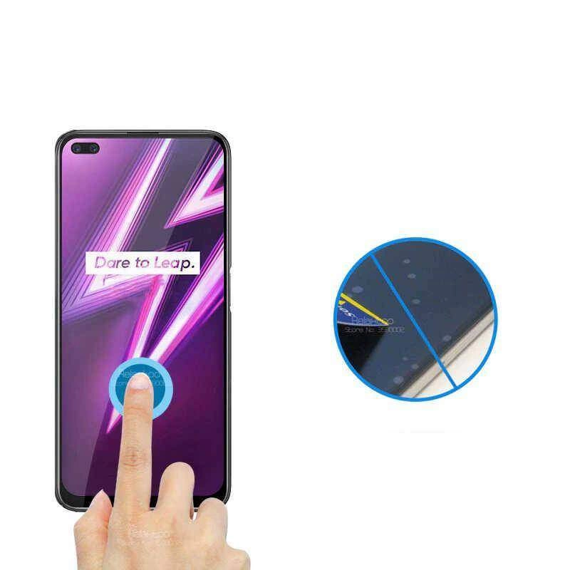 More TR Realme 6 Pro Zore Kenarları Kırılmaya Dayanıklı Cam Ekran Koruyucu