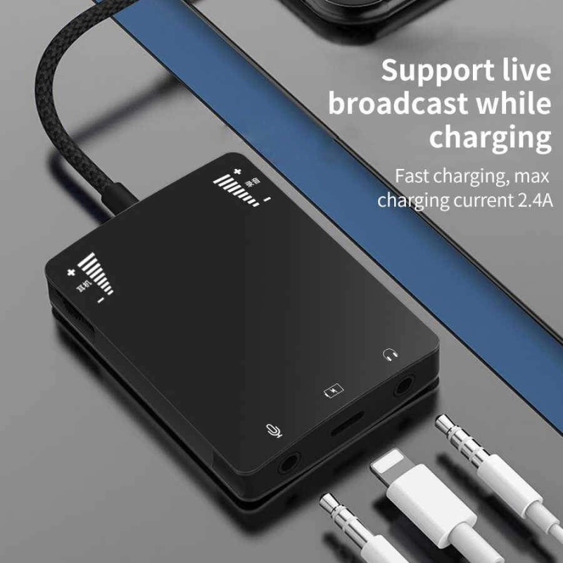 More TR Wiwu 3 in 1 Live Broadcast Lightning Ses Adaptörü