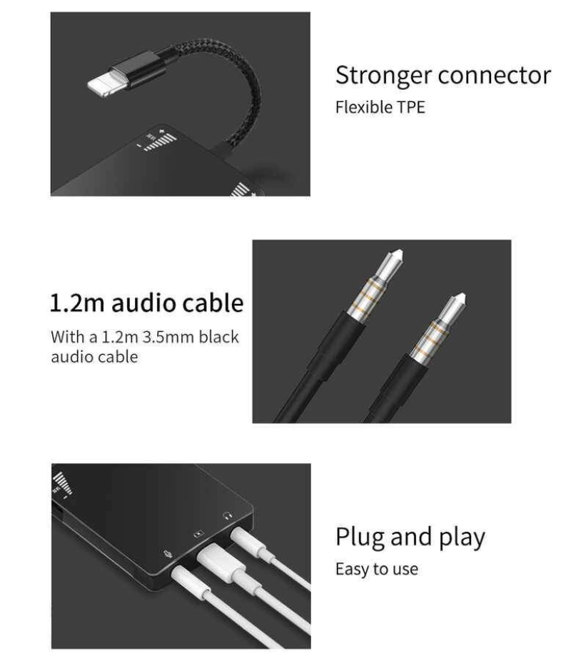 More TR Wiwu 3 in 1 Live Broadcast Lightning Ses Adaptörü