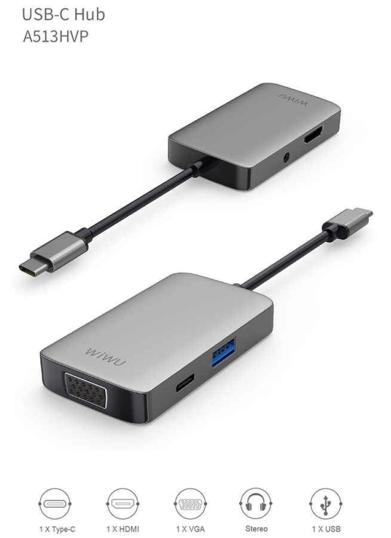 More TR Wiwu Alpha 513HVP Type-C VGA Adaptörü