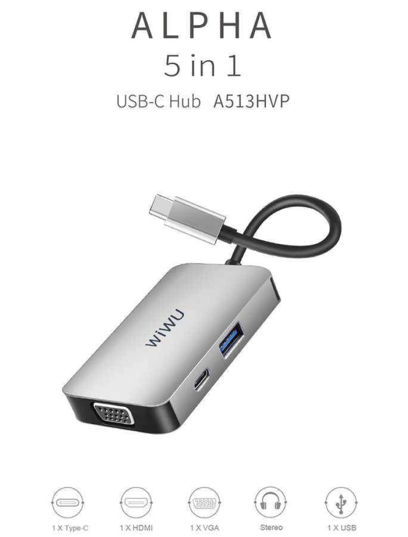 More TR Wiwu Alpha 513HVP Type-C VGA Adaptörü