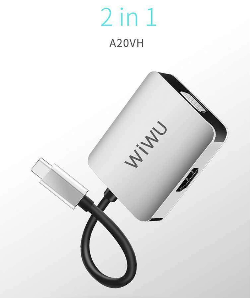 More TR Wiwu Alpha A20VH 2 in 1 Type-C Hub