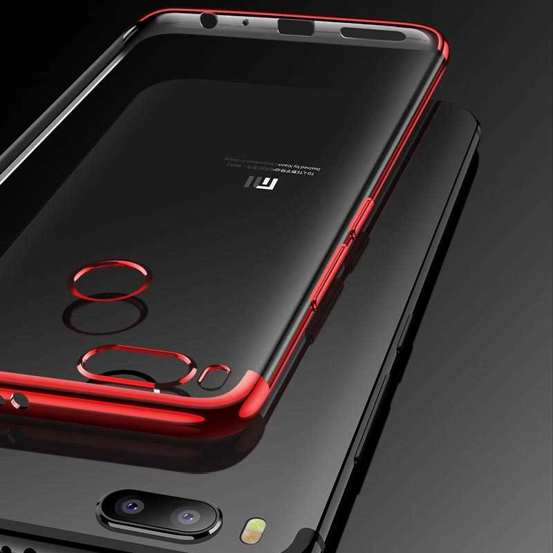 Xiaomi Mi 5x Kılıf Zore Dört Köşeli Lazer Silikon Kapak