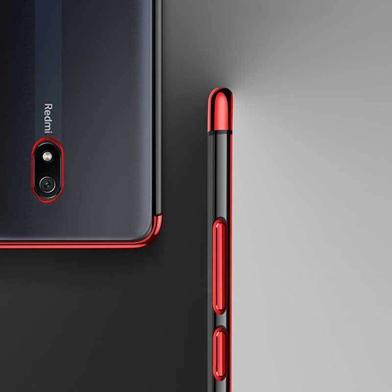 Xiaomi Redmi 8A Kılıf Zore Dört Köşeli Lazer Silikon Kapak