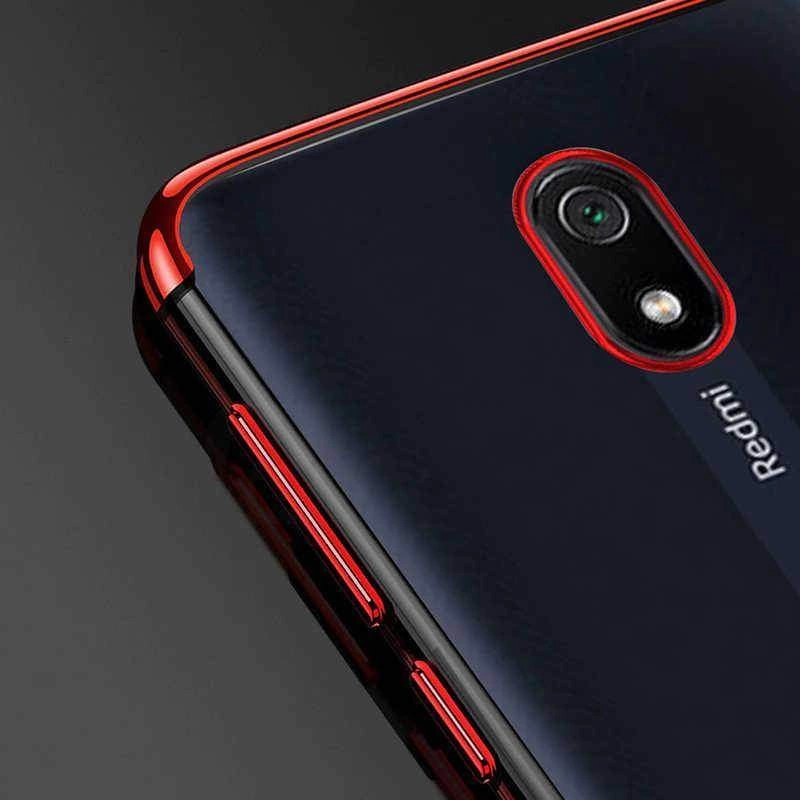 Xiaomi Redmi 8A Kılıf Zore Dört Köşeli Lazer Silikon Kapak