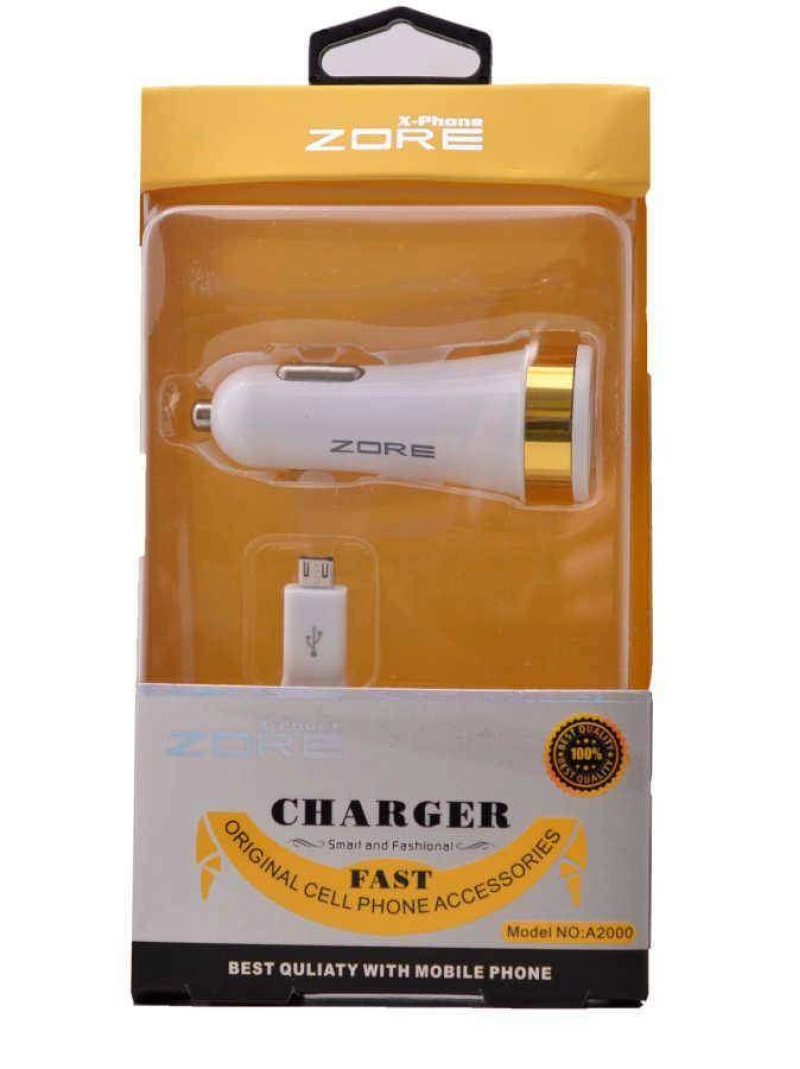 Zore 3 Usb li 2 in 1 Micro Araç Şarj Seti 3000 Mah