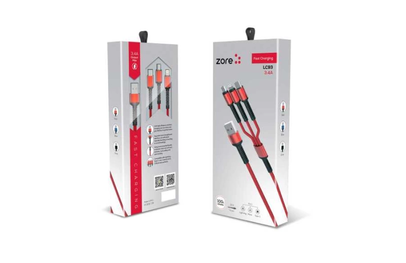 More TR Zore LC93 3 in 1 Usb Kablo