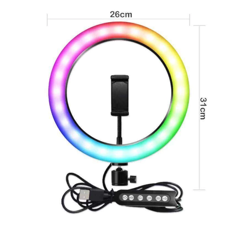 More TR Zore RGB-26 Işıklı Tripod Telefon Tutucu Ring Light