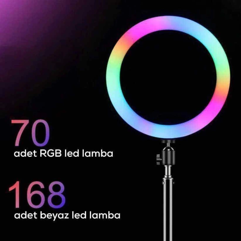 More TR Zore RGB MJ-33 Işıklı Telefon Tutucu Ring Light