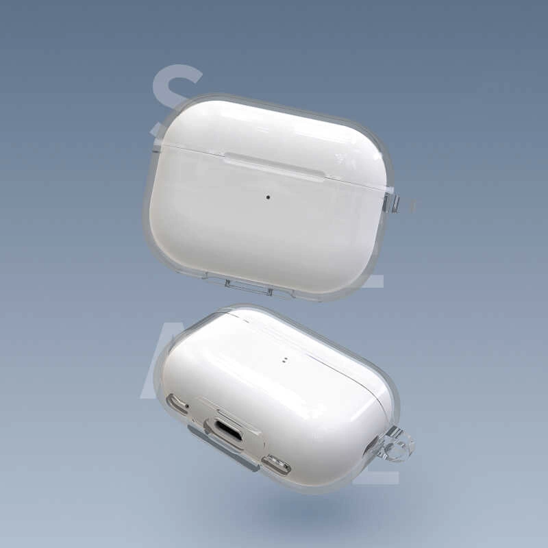 More TR Apple Airpods Pro 2 Kılıf Şeffaf Kristal Silikon Zore Airbag 14 Kılıf