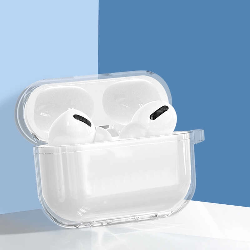 More TR Apple Airpods Pro 2 Kılıf Şeffaf Kristal Silikon Zore Airbag 14 Kılıf