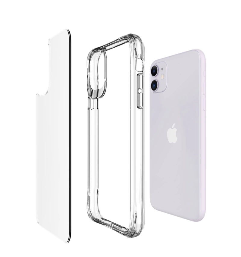 More TR Apple iPhone 11 Kılıf Zore Şeffaf Ultra İnce Airbag Tasarımlı Okka Kapak