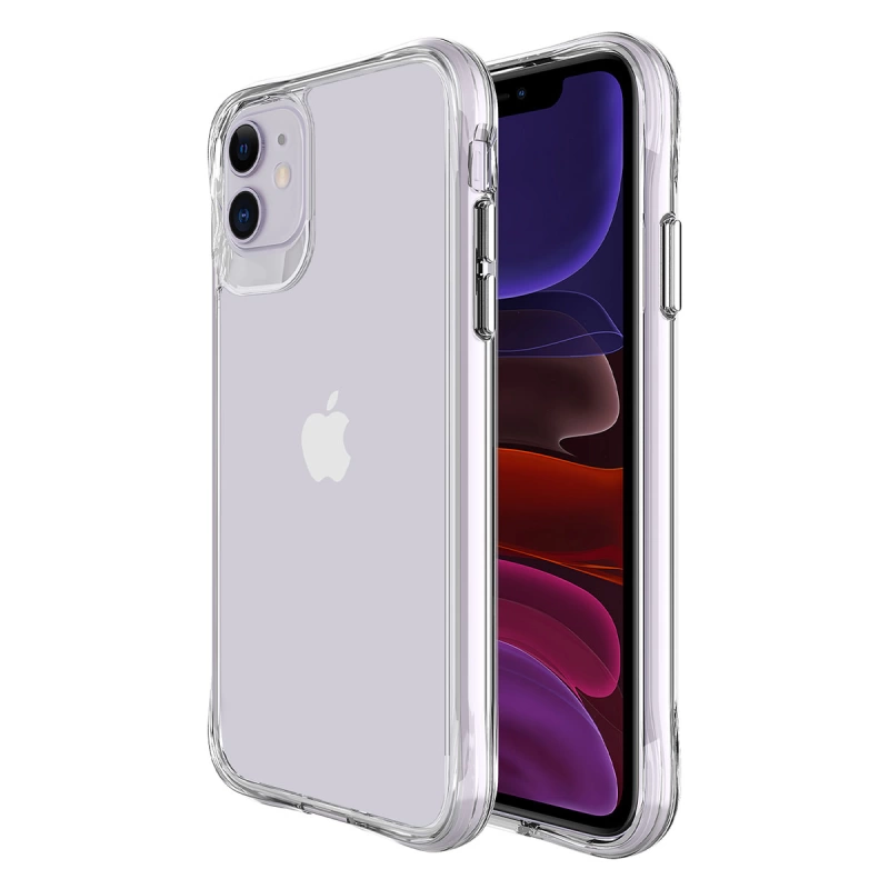 More TR Apple iPhone 11 Kılıf Zore Şeffaf Ultra İnce Airbag Tasarımlı Okka Kapak