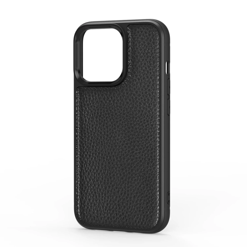 More TR Apple iPhone 13 Kılıf Wiwu Genuine Leather Plastic Calfskin Orjinal Deri Kapak