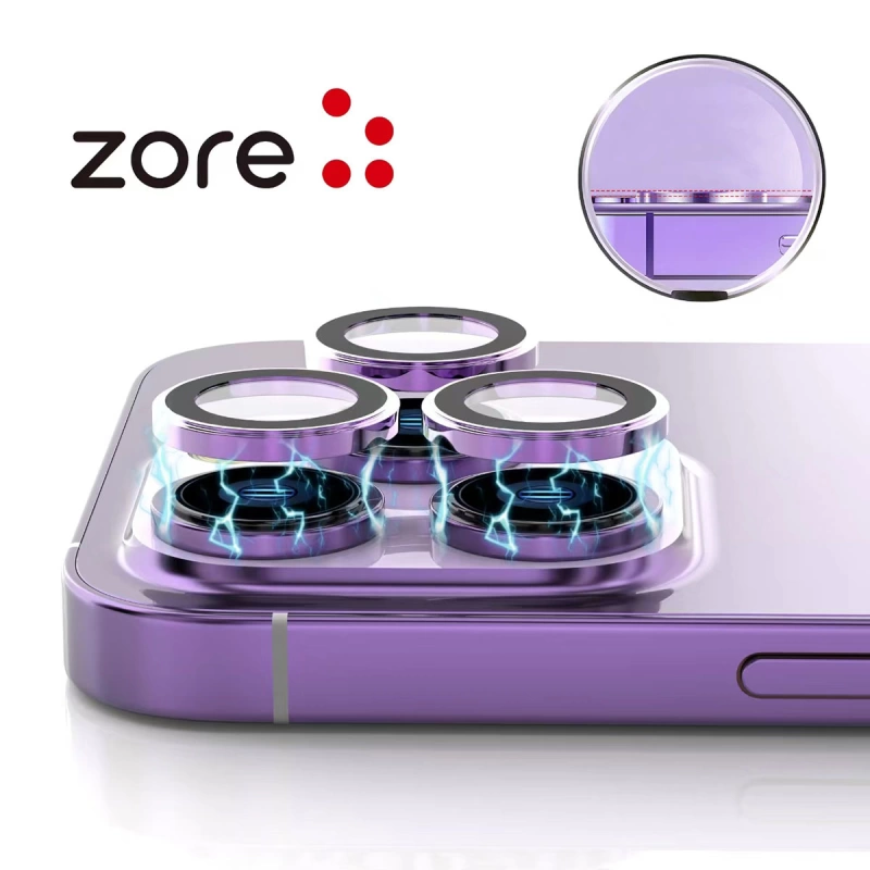 More TR Apple iPhone 13 Mini Zore CL-12 Premium Safir Parmak İzi Bırakmayan Anti-Reflective Kamera Lens Koruyucu