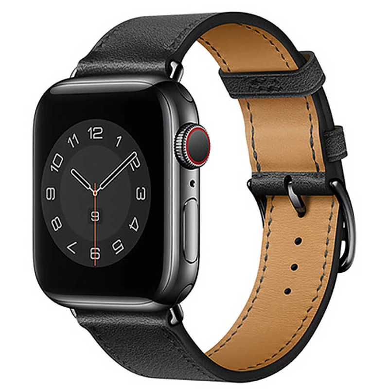 More TR Apple Watch Ultra 49mm Kordon Wiwu Attleage Watchband Hakiki Deri Strap Kayış