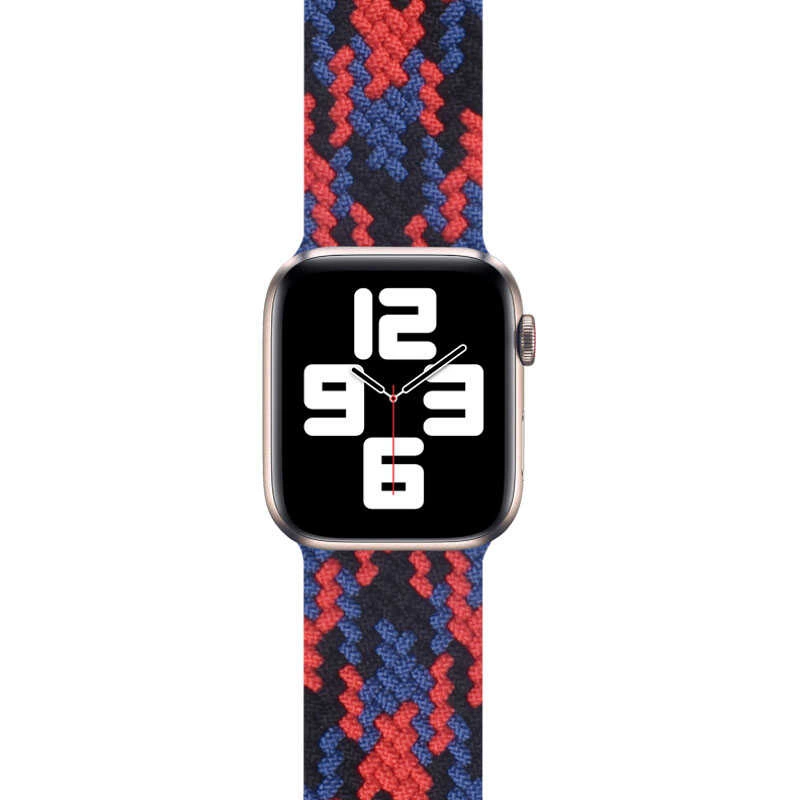 More TR Apple Watch Ultra 49mm Kordon Wiwu Braided Solo Loop Contrast Color Large Strap Kayış