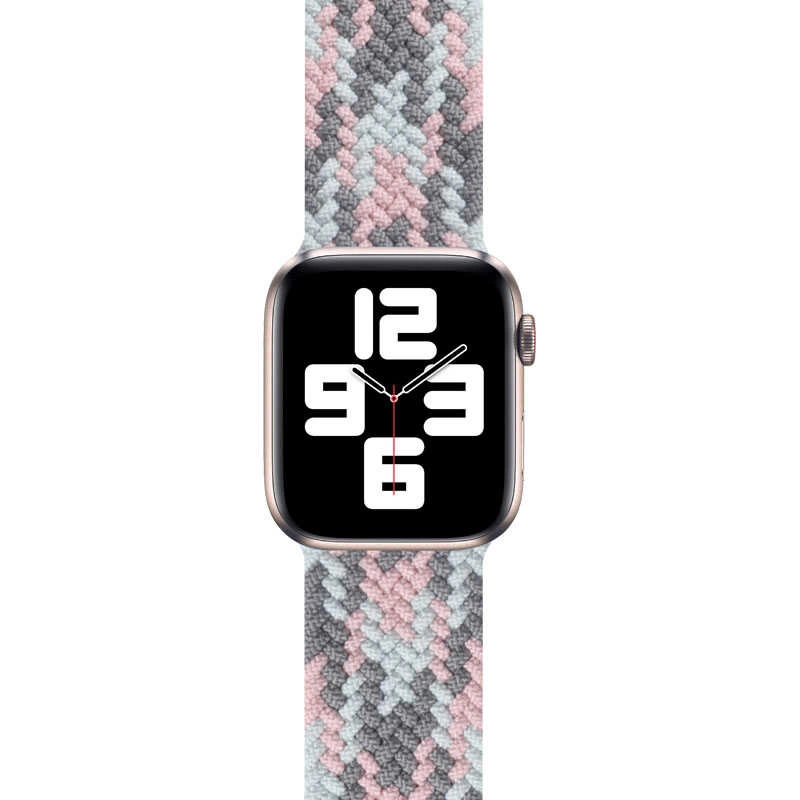 More TR Apple Watch Ultra 49mm Kordon Wiwu Braided Solo Loop Contrast Color Medium Strap Kayış