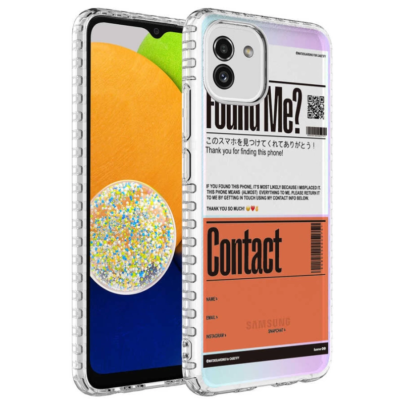 More TR Galaxy A03 Kılıf Airbag Kenarlı Renkli Desenli Silikon Zore Elegans Kapak