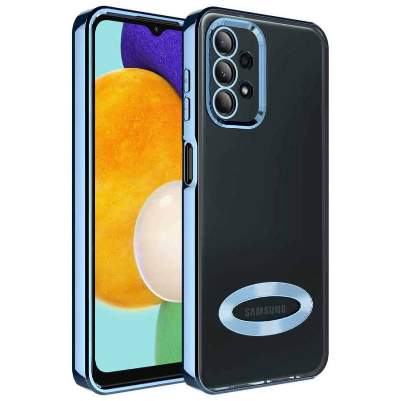 More TR Galaxy A23 Kılıf Kamera Korumalı Logo Gösteren Zore Omega Kapak