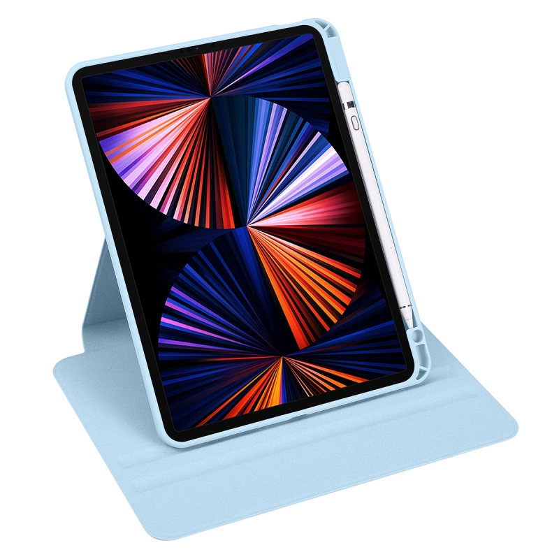 More TR Apple iPad 10.9 2022 (10.Nesil) Kılıf Zore Termik Kalem Bölmeli Dönebilen Standlı Kılıf