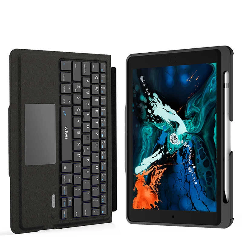 More TR Apple iPad Pro 11 Wiwu Keyboard Folio Kablosuz Klavyeli Kılıf