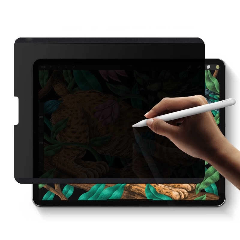 More TR Apple iPad Pro 12.9 2021 (5.Nesil) ​Wiwu iPrivacy Magnetik Paper Like Hayalet Ekran Koruyucu