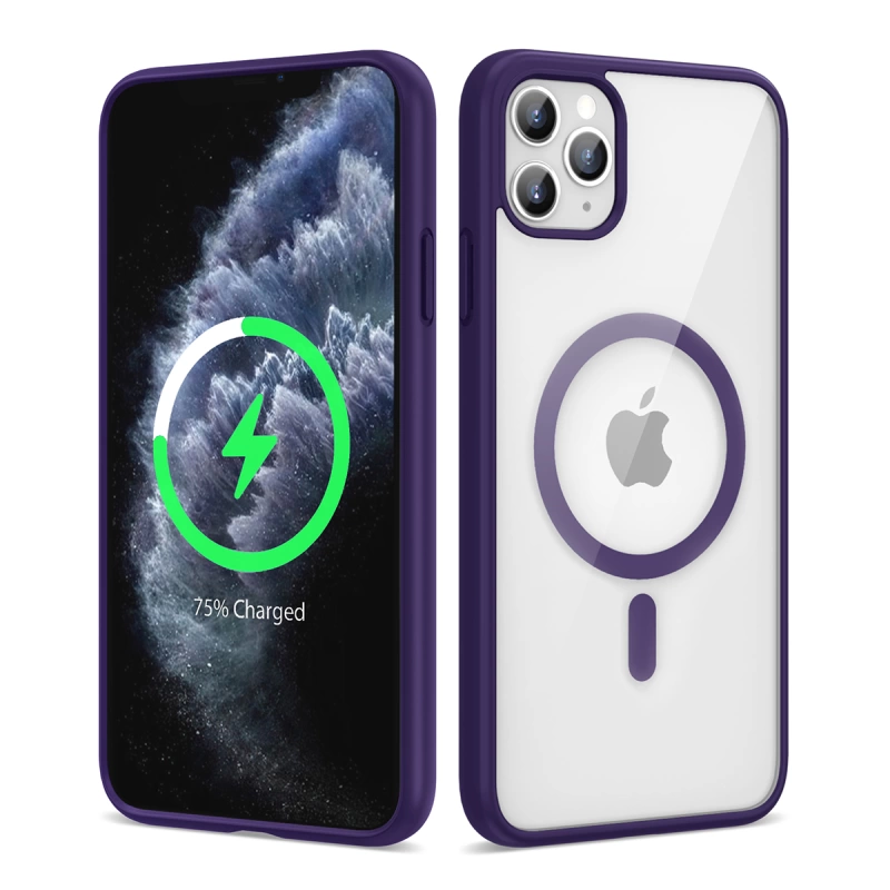 More TR Apple iPhone 11 Pro Kılıf Magsafe Wireless Şarj Özellikli Silikon Zore Ege Kapak