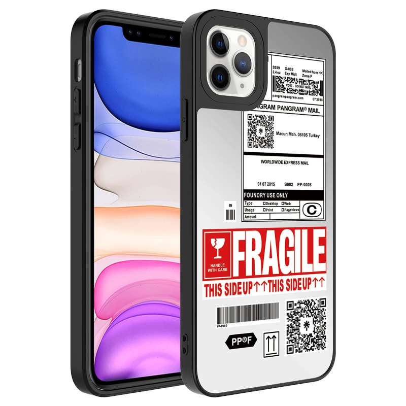 More TR Apple iPhone 11 Pro Max Kılıf Aynalı Desenli Kamera Korumalı Parlak Zore Mirror Kapak