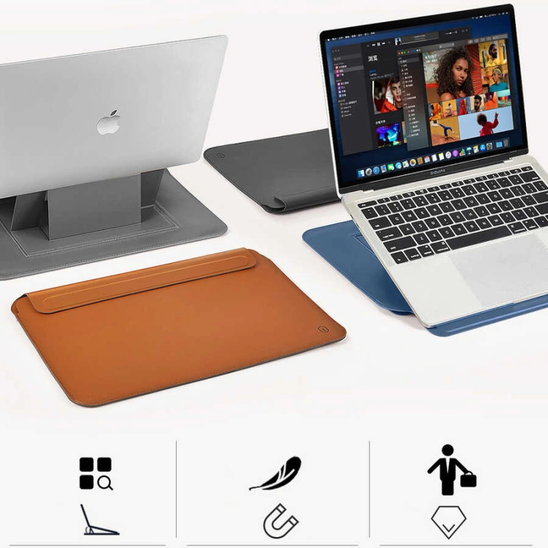 More TR Apple Macbook Pro 14.2 2023 A2779 Wiwu Macbook Skin Pro Portable Stand Kılıf