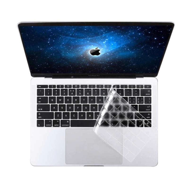 More TR Apple Macbook Pro 16.2 2023 A2780 Zore Klavye Koruyucu Şeffaf Silikon Ped