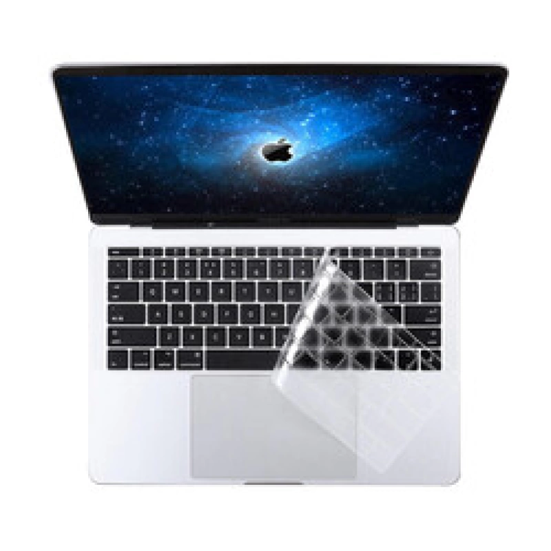 More TR Apple Macbook Pro 16.2 2023 A2780 Zore Klavye Koruyucu Şeffaf Silikon Ped