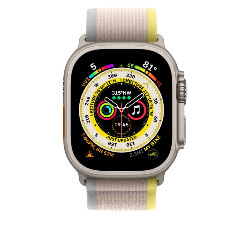 More TR Apple Watch 38mm Wiwu Trail Loop Naylon Örgü İşlemeli Hasır Kordon Strap Kayış