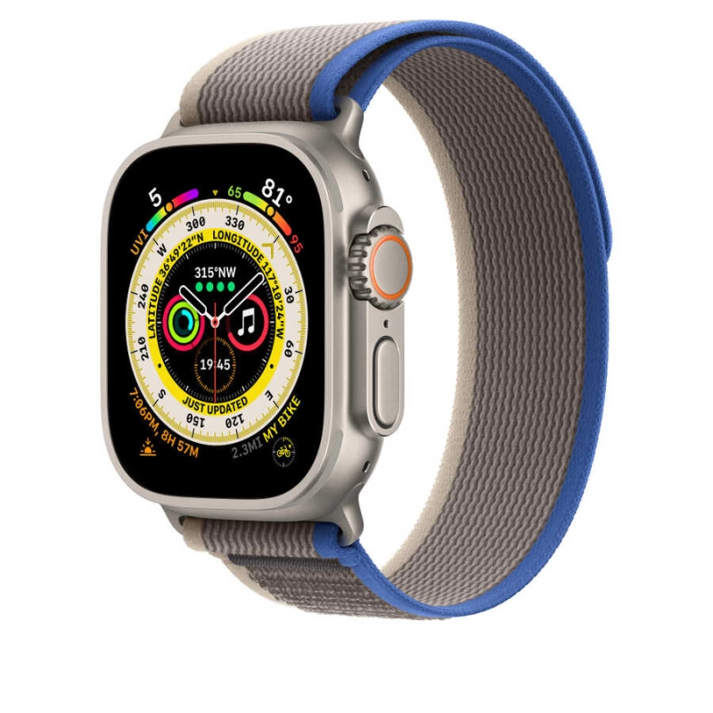 More TR Apple Watch 38mm Wiwu Trail Loop Naylon Örgü İşlemeli Hasır Kordon Strap Kayış