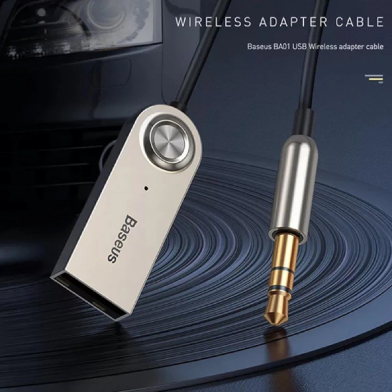More TR Baseus Ba01 Usb Wireless Bluetooth Araç Vs Kiti Aux