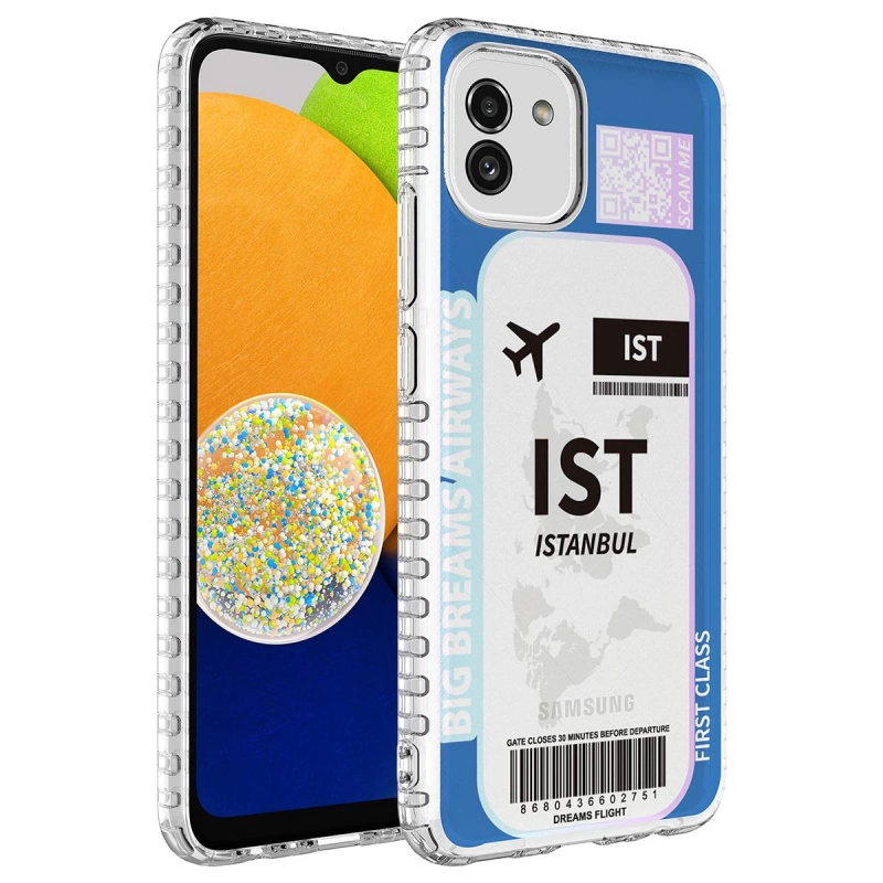 More TR Galaxy A04 Kılıf Airbag Kenarlı Renkli Desenli Silikon Zore Elegans Kapak