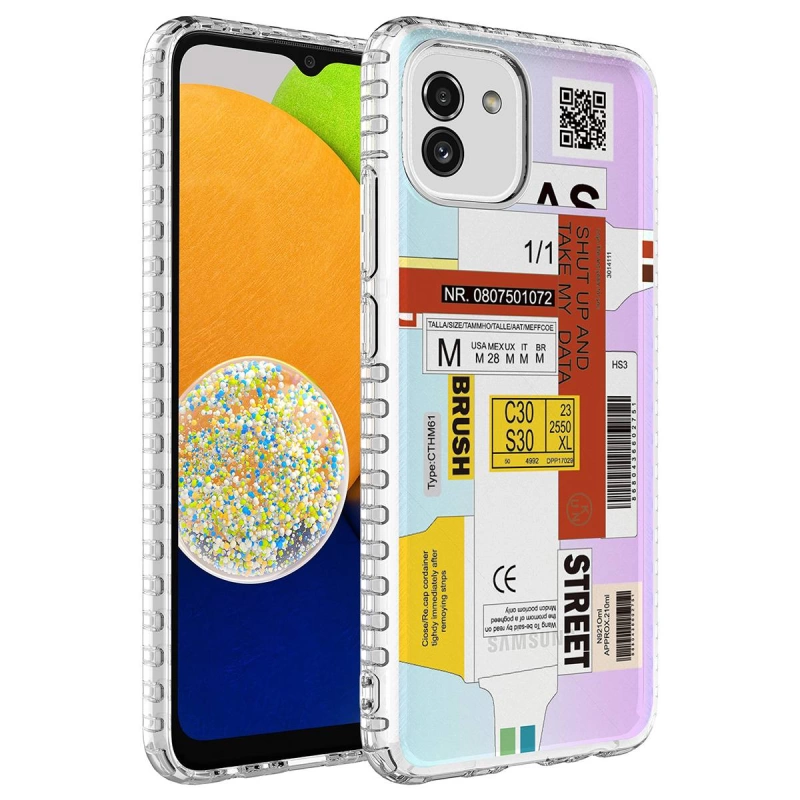 More TR Galaxy A04 Kılıf Airbag Kenarlı Renkli Desenli Silikon Zore Elegans Kapak