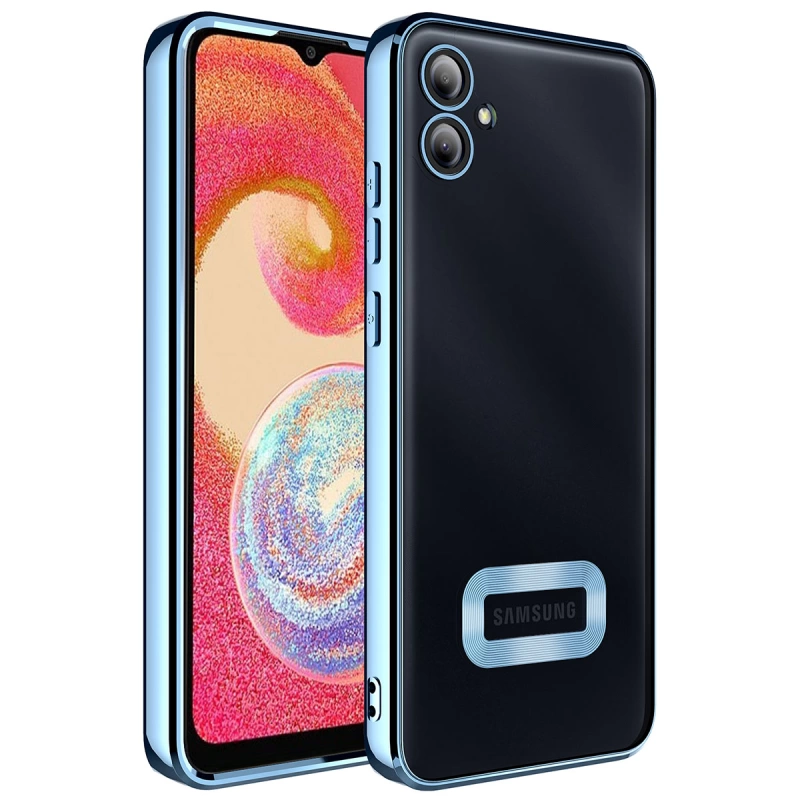 More TR Galaxy A04E Kılıf Kamera Korumalı Logo Gösteren Zore Omega Kapak