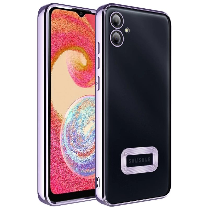 More TR Galaxy A04E Kılıf Kamera Korumalı Logo Gösteren Zore Omega Kapak