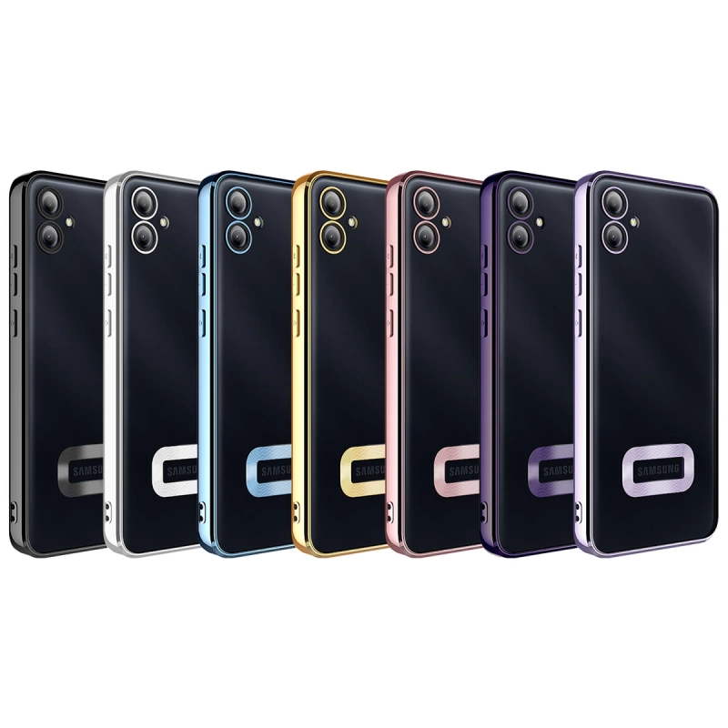 More TR Galaxy A04E Kılıf Kamera Korumalı Logo Gösteren Zore Omega Kapak