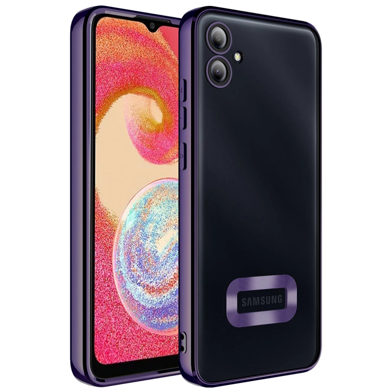 More TR Galaxy A04E Kılıf Kamera Korumalı Logo Gösteren Zore Omega Kapak