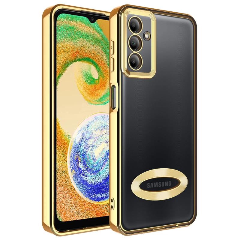 More TR Galaxy A04S Kılıf Kamera Korumalı Logo Gösteren Zore Omega Kapak