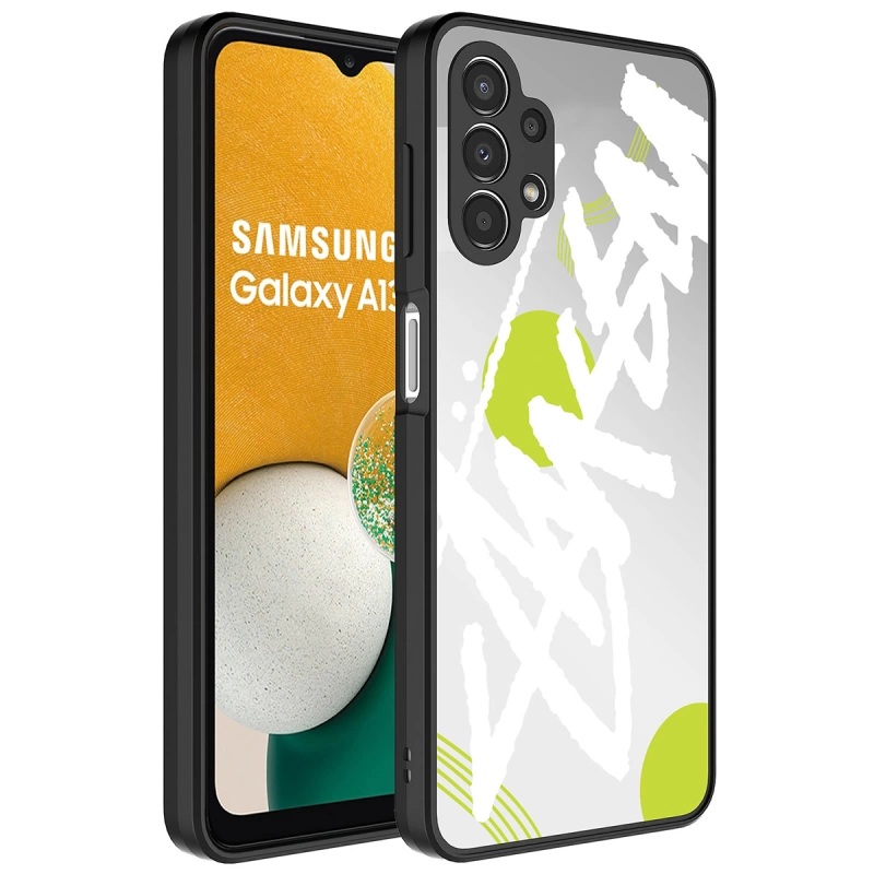 More TR Galaxy A13 4G Kılıf Aynalı Desenli Kamera Korumalı Parlak Zore Mirror Kapak