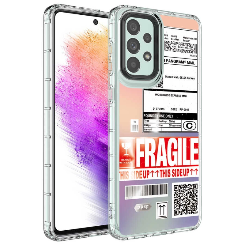 More TR Galaxy A13 4G Kılıf Kamera Korumalı Renkli Desenli Sert Silikon Zore Korn Kapak