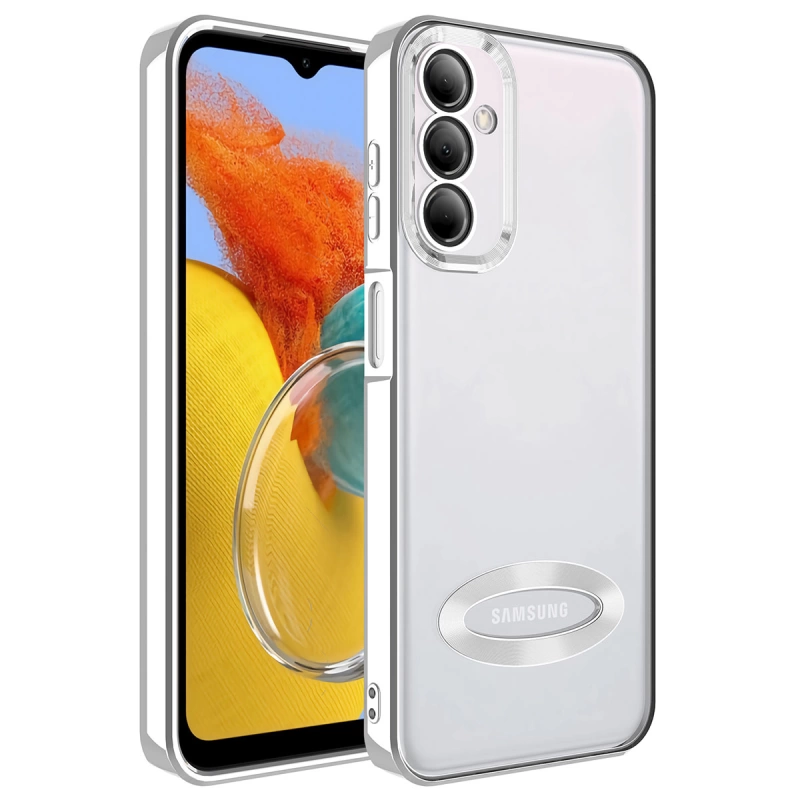 More TR Galaxy M14 Kılıf Kamera Korumalı Logo Gösteren Zore Omega Kapak